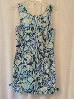 Lily Pulitzer Mila Shift Dress In Indigo Sunset Blue Green, Women's 00